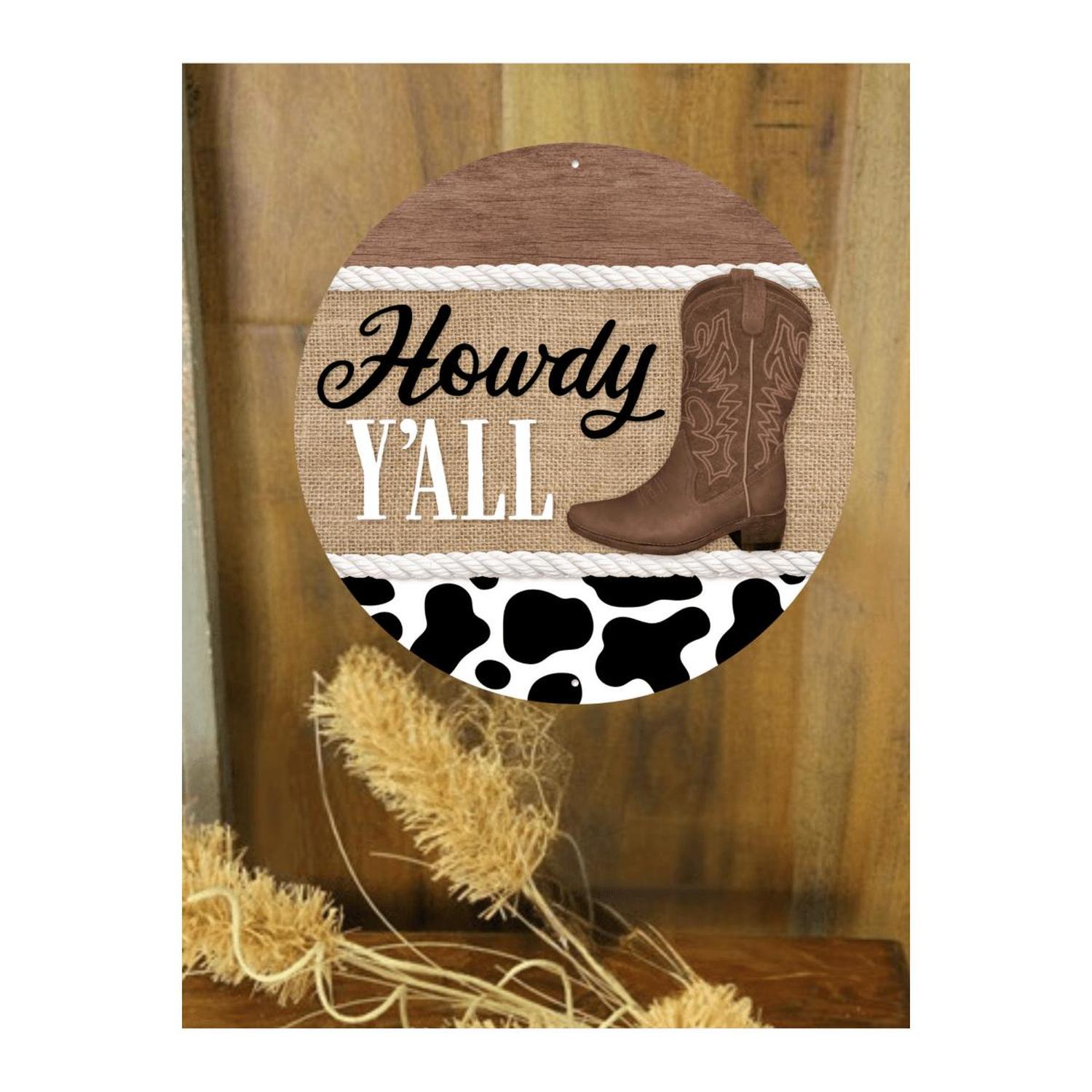 Shop For Howdy Y'all Cowboy Sign: Black