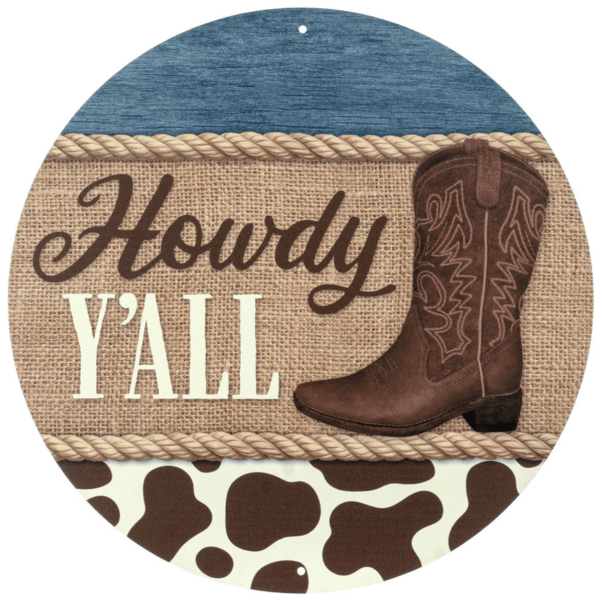 Shop For Howdy Y'all Cowboy Sign: Brown