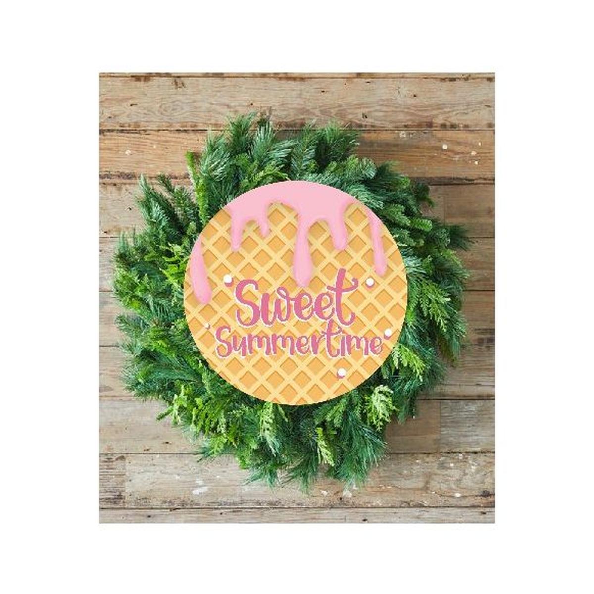 Shop For Ice Cream Sweet Summertime Round Sign at Michelle's aDOORable Creations