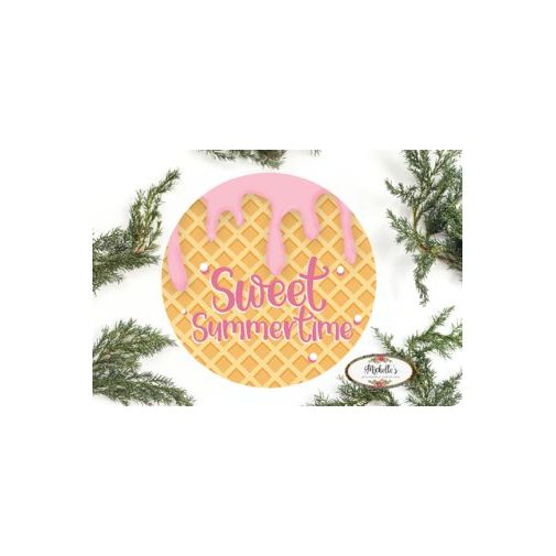 Shop For Ice Cream Sweet Summertime Round Sign at Michelle's aDOORable Creations