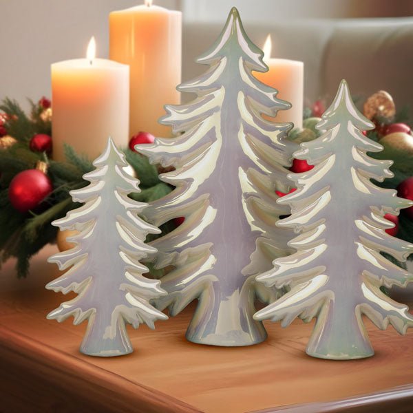Shop For Iridescent Ceramic Trees Set