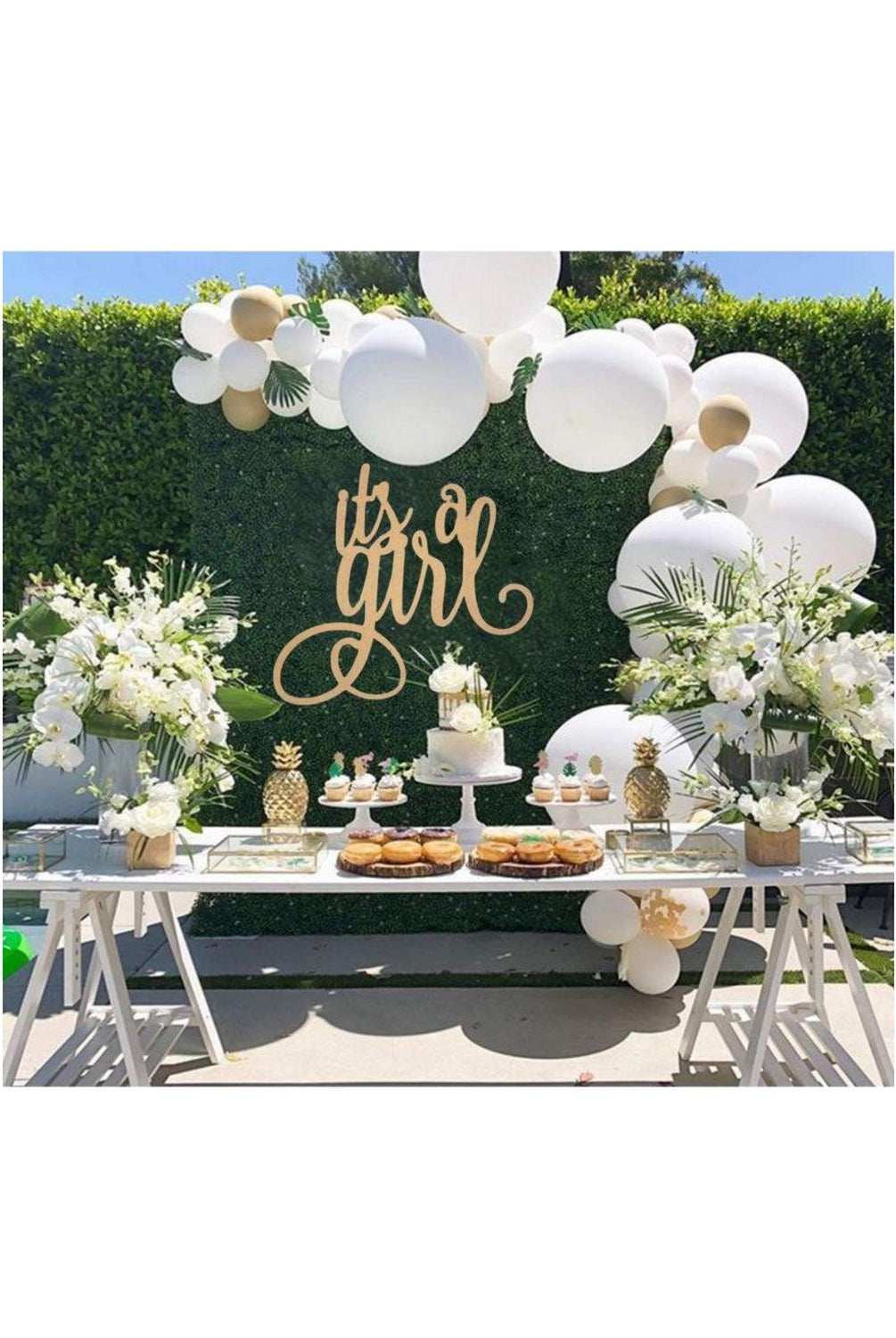 It's a Girl Script Word Wood Cutout