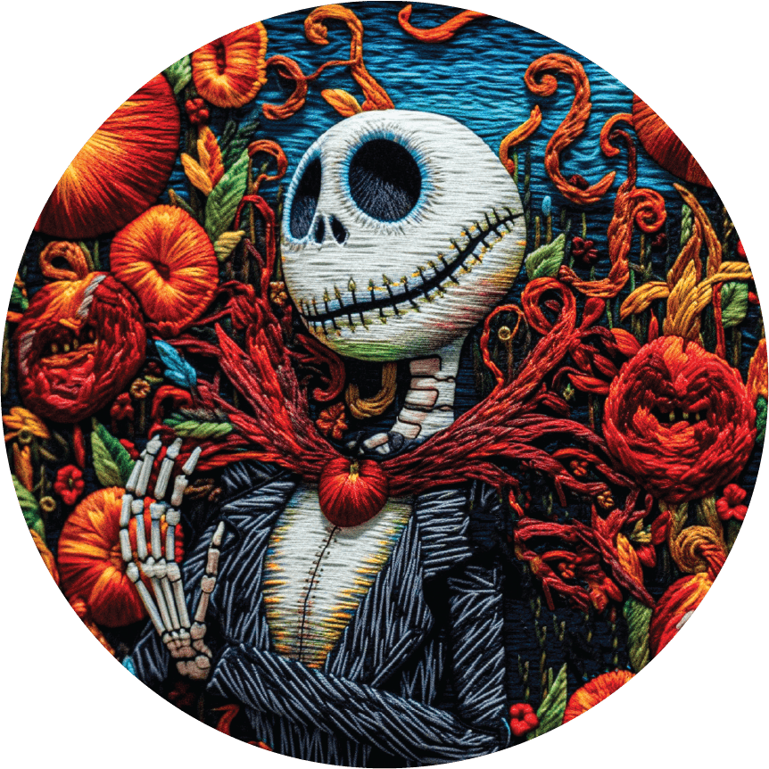 Shop For Jack Skeleton Embroidered Effect Sign