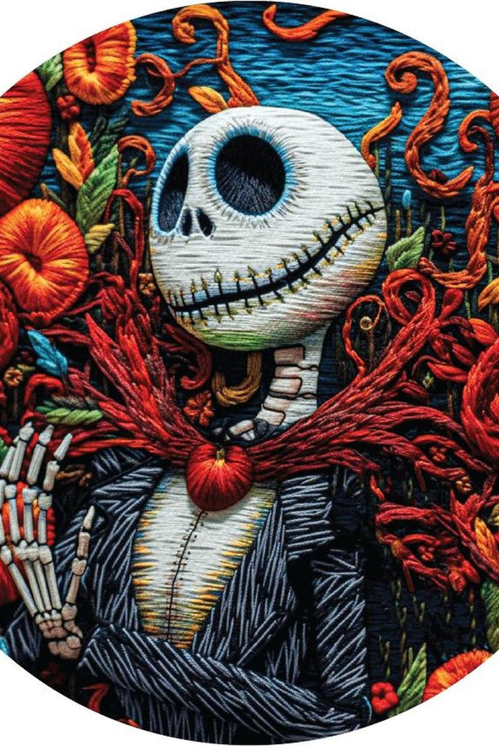 Jack Skeleton Embroidered Effect Sign