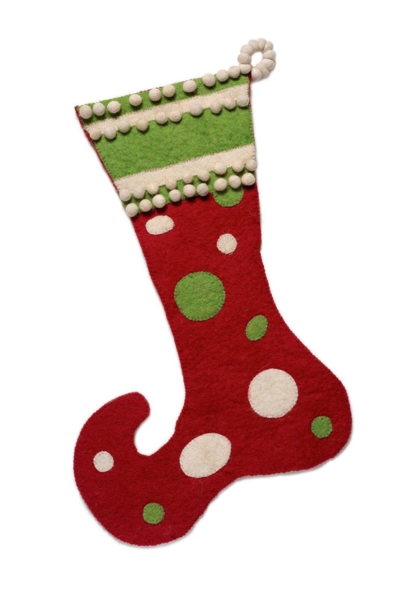 Shop For Jester Hand Felted Wool Christmas Stocking Arcadia Home