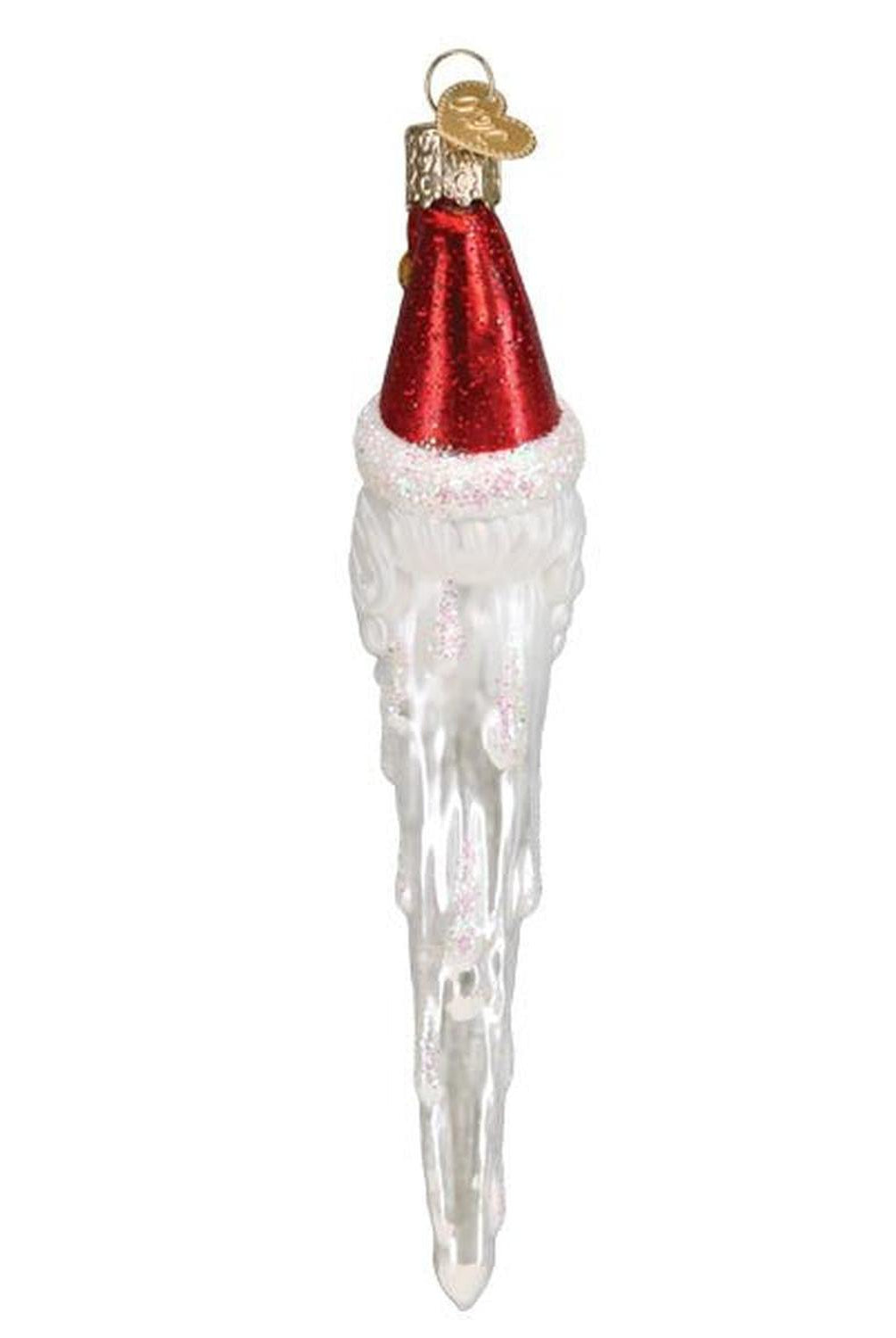 Jingle Bell Santa Icicle Ornament