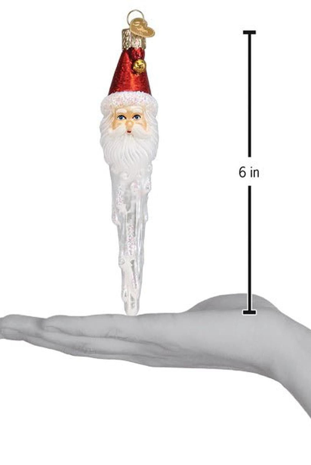 Jingle Bell Santa Icicle Ornament