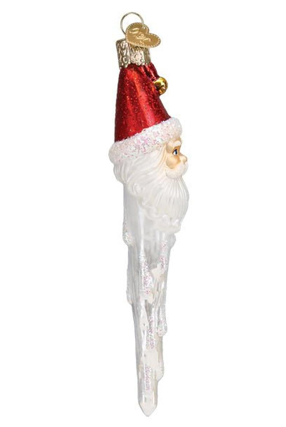 Jingle Bell Santa Icicle Ornament