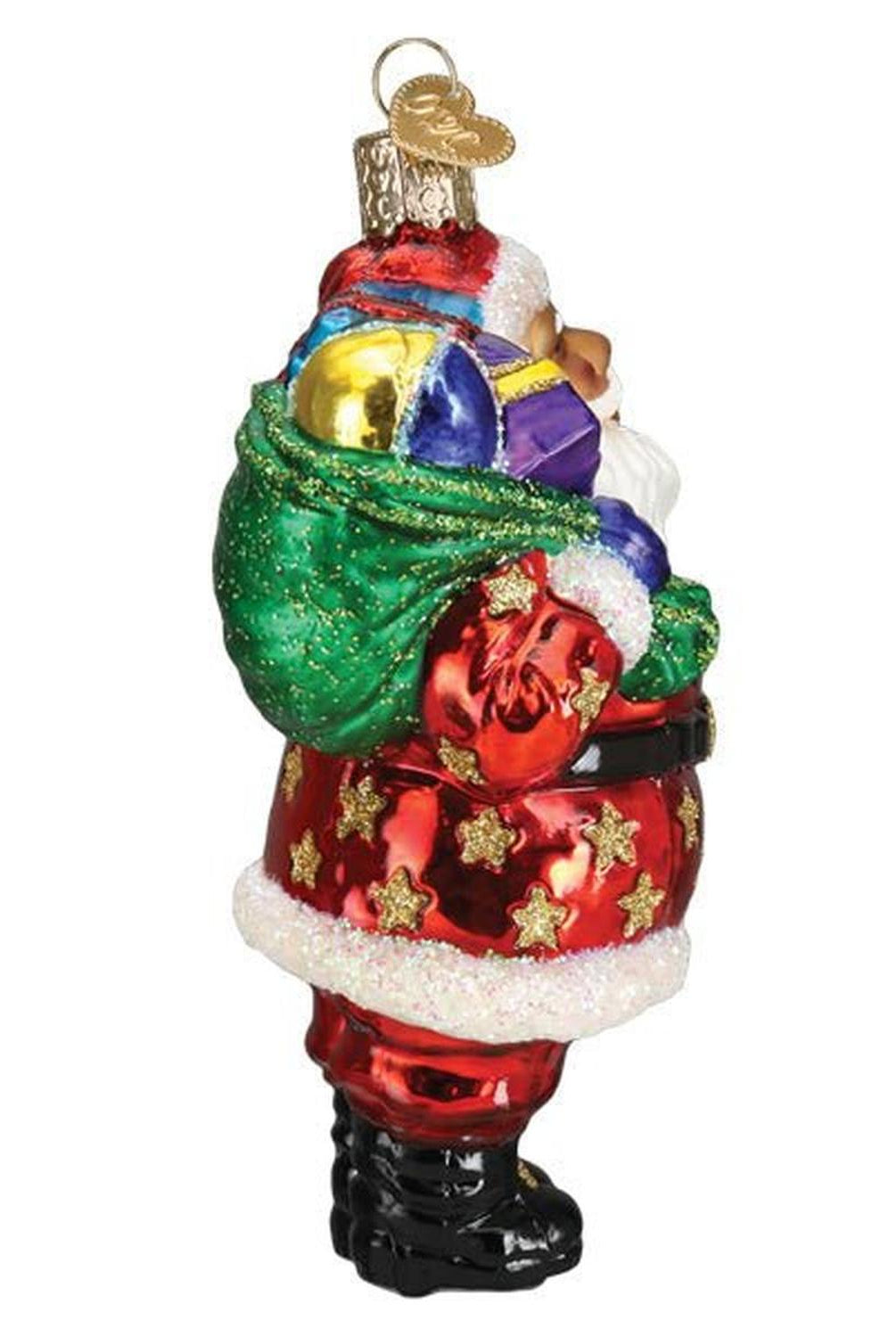 Jolly African American Santa Ornament
