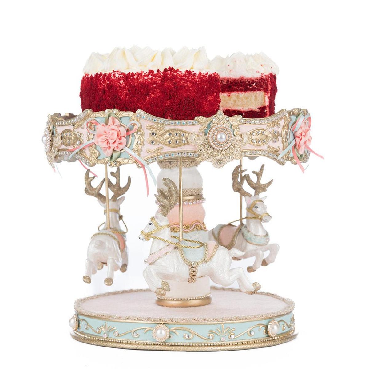 Shop For Joyeux Noel Carousel Cake Plate by Katherine's Collection