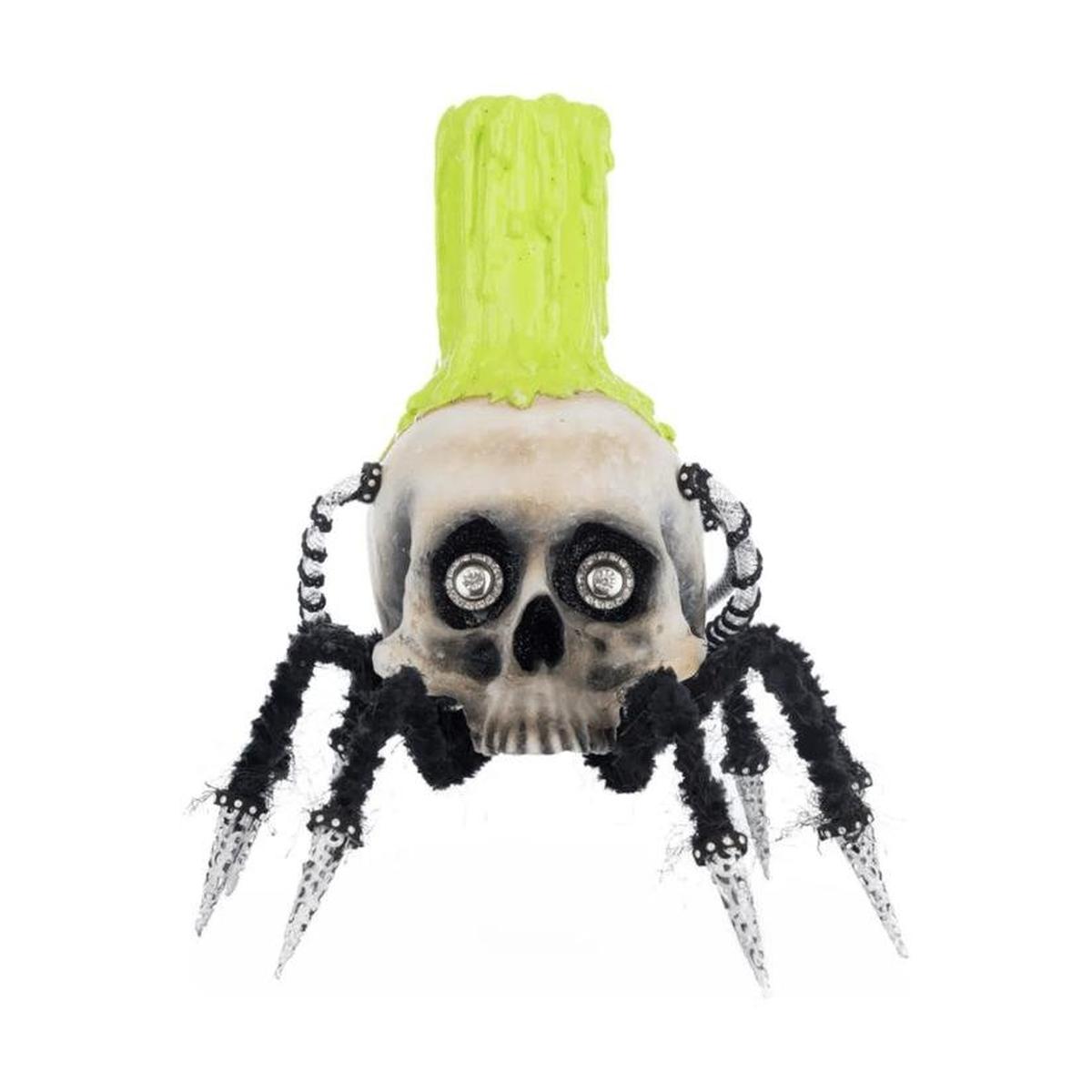 Shop For Katherine's Collection 12" Chaotic Spider Skull Candle Holder