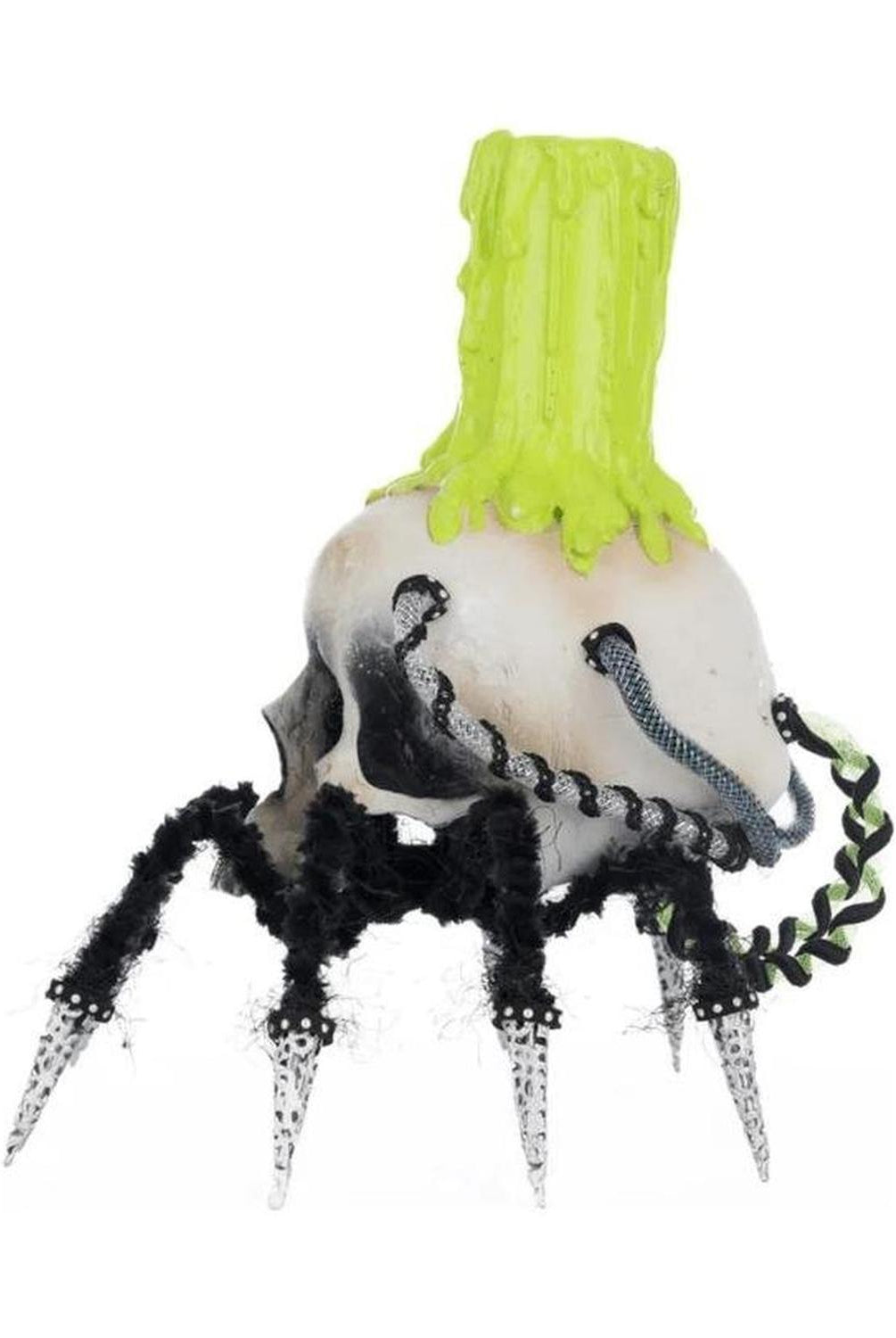 Katherine's Collection 12" Chaotic Spider Skull Candle Holder