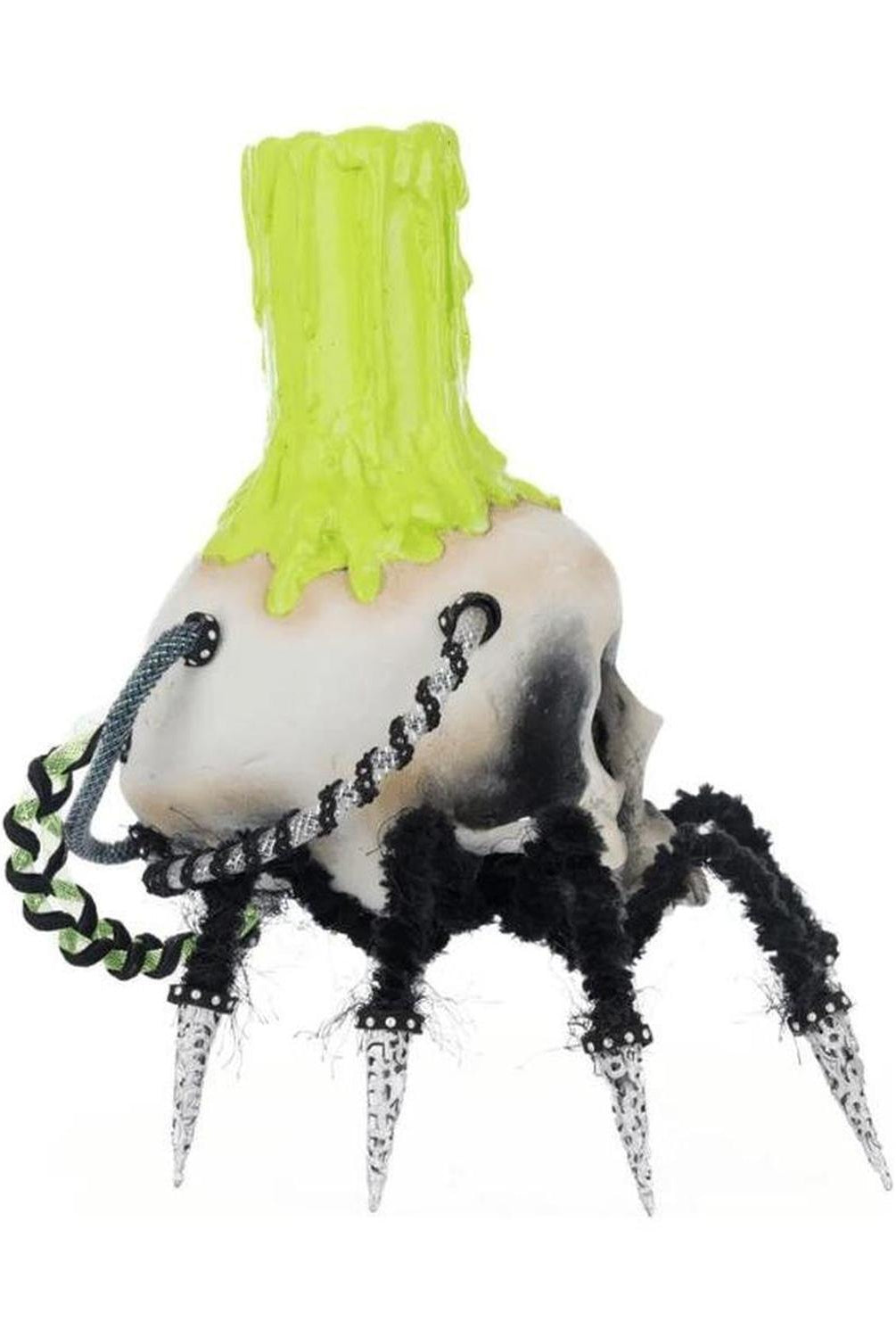 Katherine's Collection 12" Chaotic Spider Skull Candle Holder