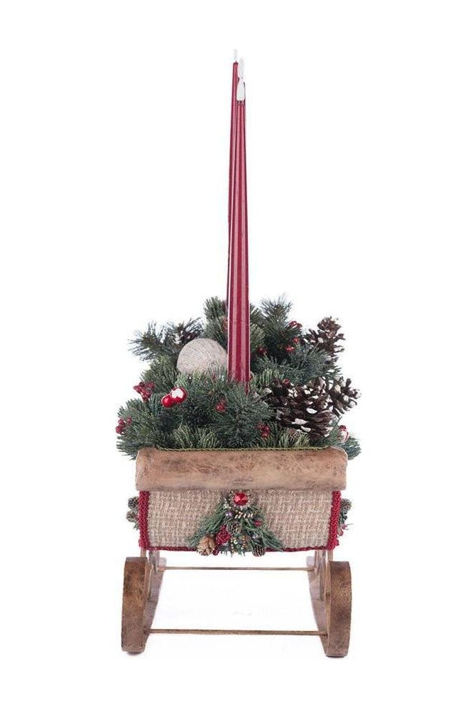 Shop For Katherine's Collection 12.25" North Country Christmas Sleigh Candle Holder