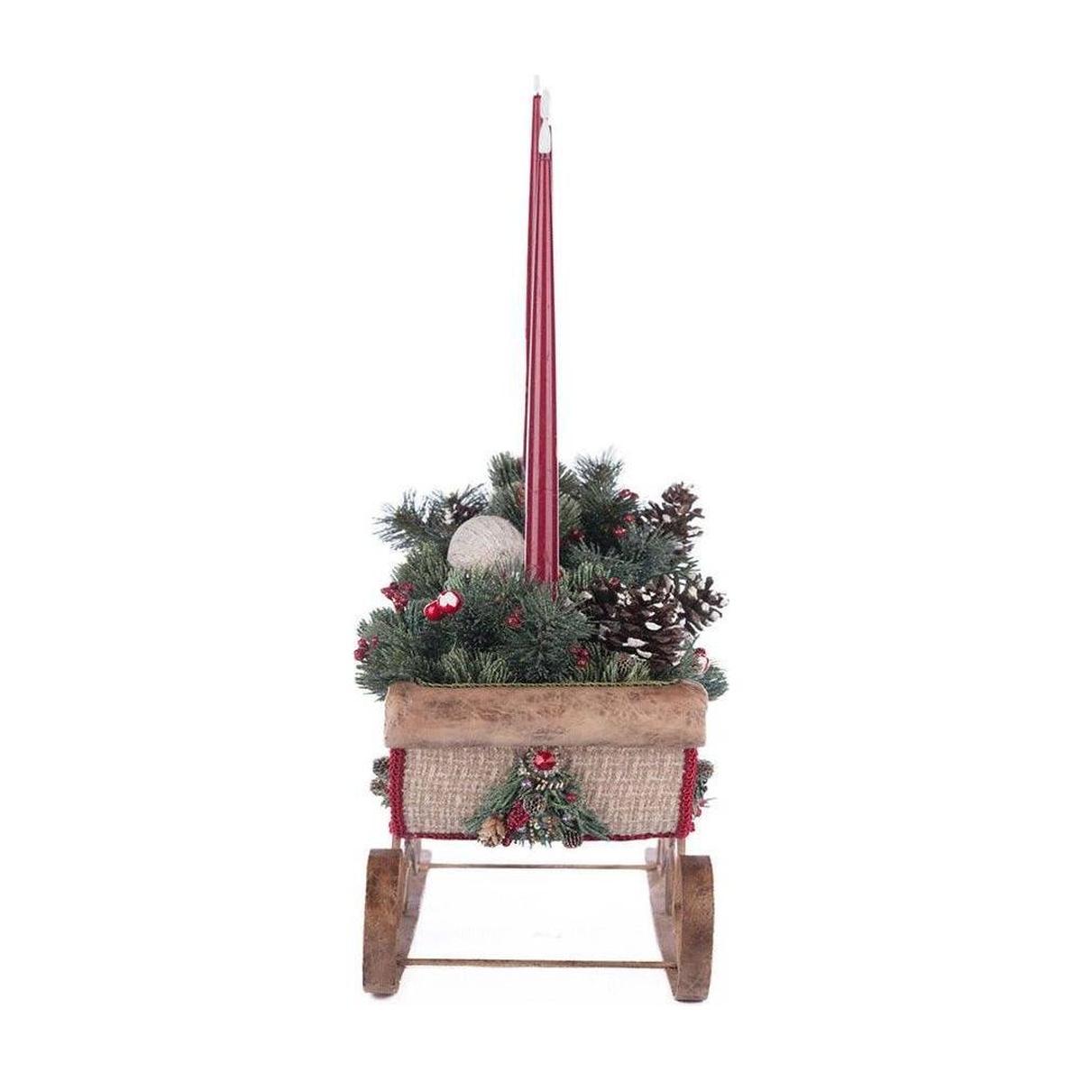 Shop For Katherine's Collection 12.25" North Country Christmas Sleigh Candle Holder