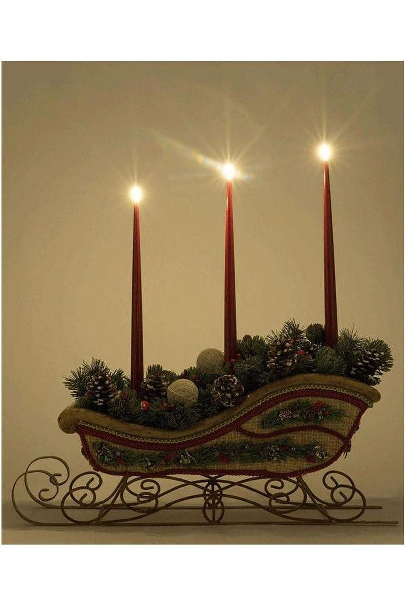 Shop For Katherine's Collection 12.25" North Country Christmas Sleigh Candle Holder