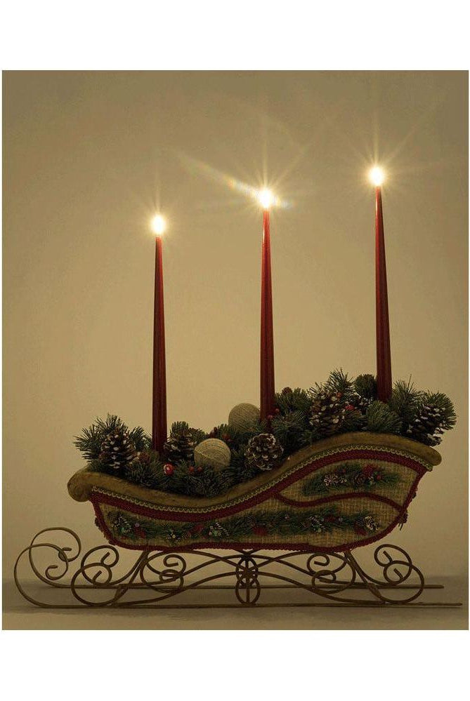 Shop For Katherine's Collection 12.25" North Country Christmas Sleigh Candle Holder