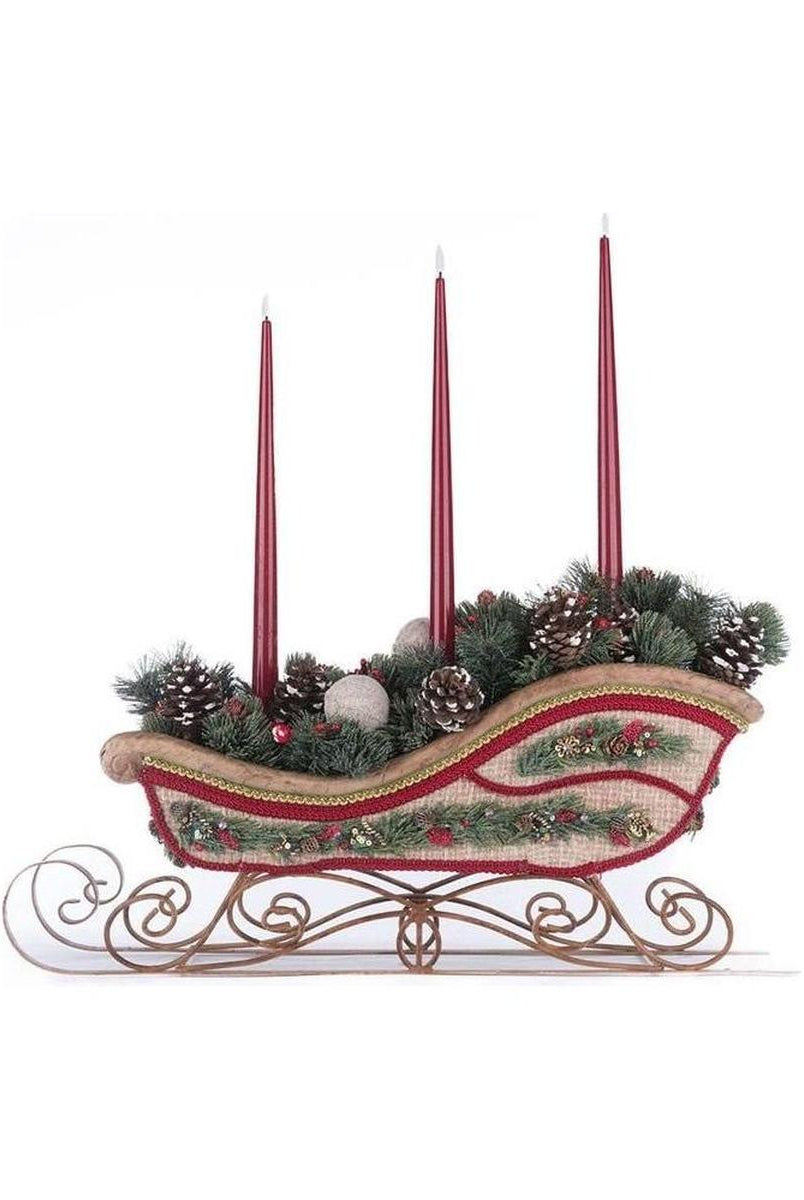 Shop For Katherine's Collection 12.25" North Country Christmas Sleigh Candle Holder
