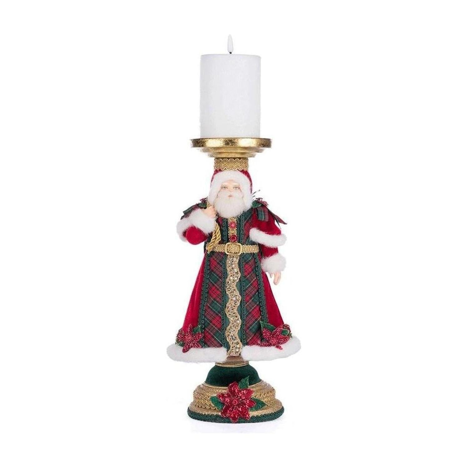 Katherine's Collection 13.5" Holiday Magic Santa Candlestick