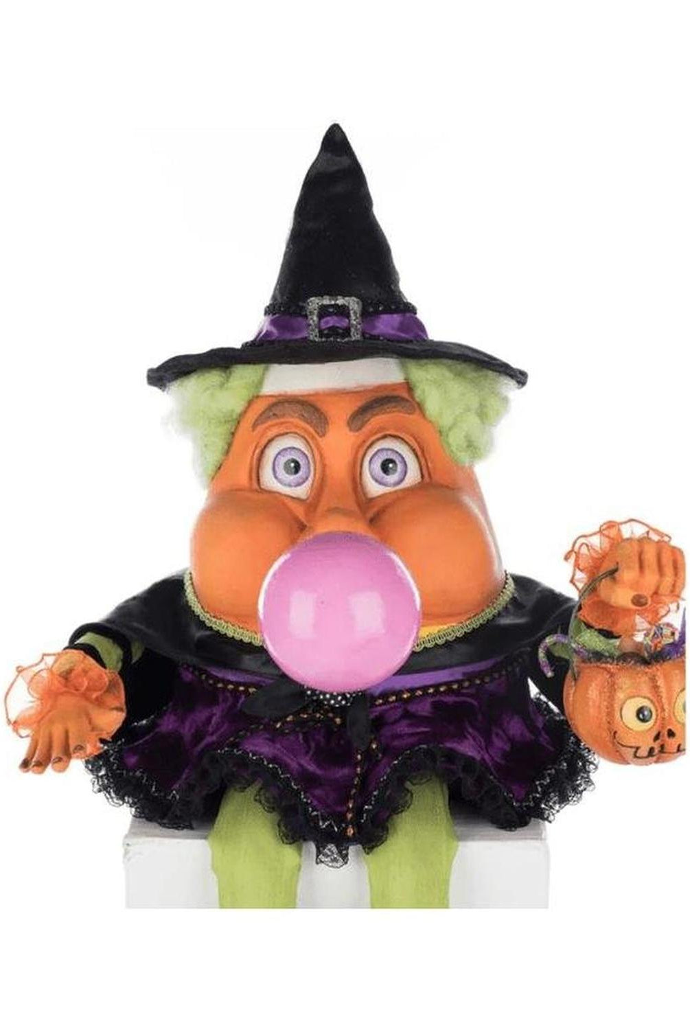 Katherine's Collection 19" Bubbles the Witch Candy Corn Ledge Sitter