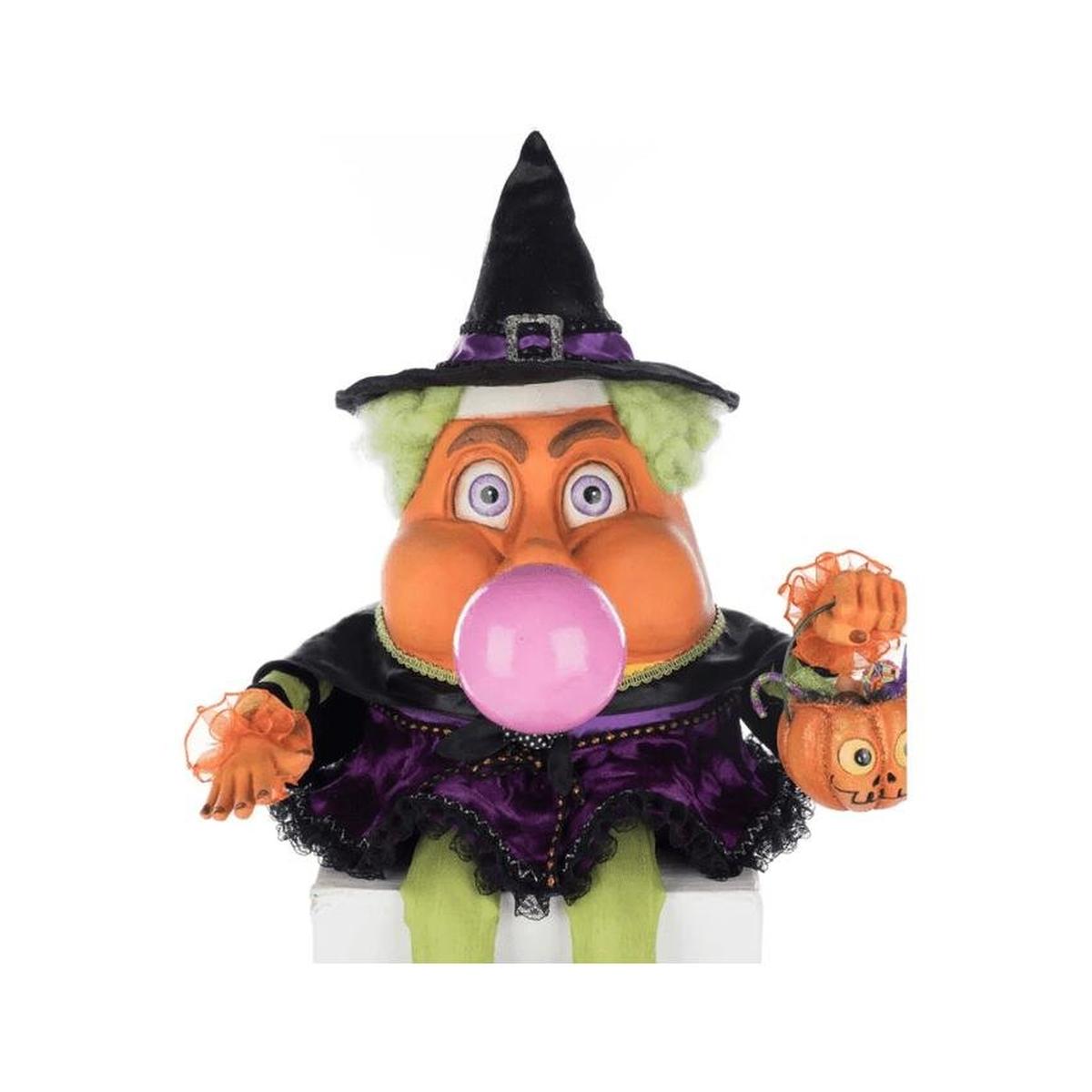 Shop For Katherine's Collection 19" Bubbles the Witch Candy Corn Ledge Sitter