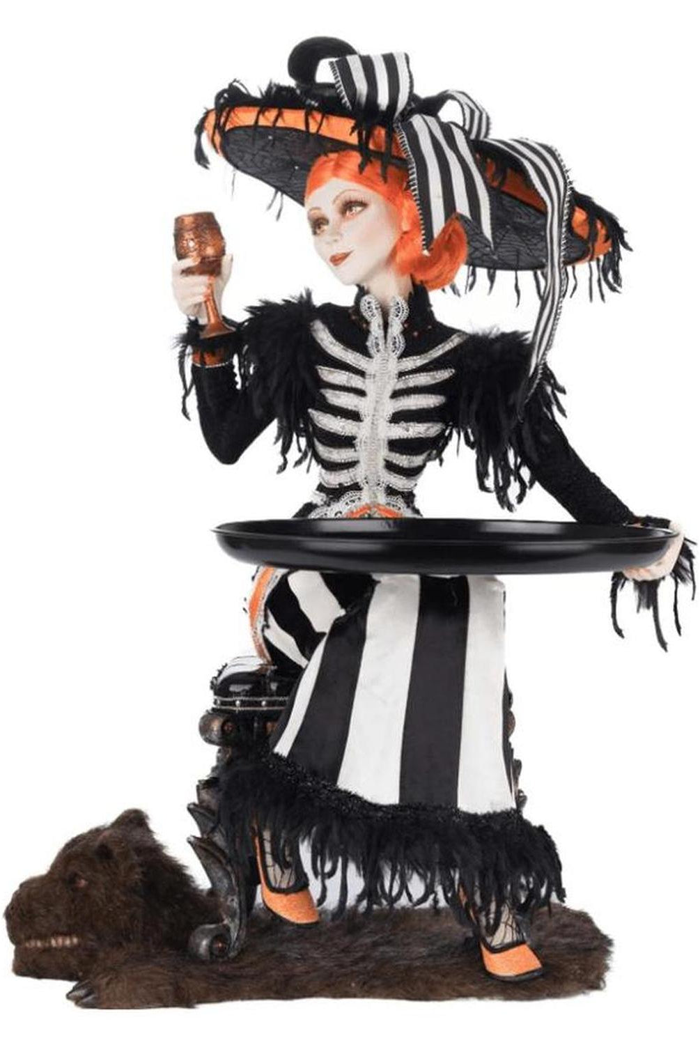 Katherine's Collection 24" Mrs. Macabre with Serving Tray