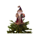 Shop For Kurt Adler 10" Burgundy and Brown Santa Treetop