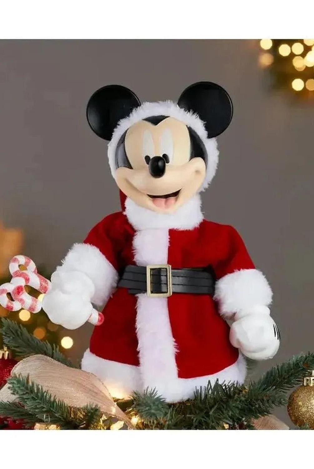 Kurt Adler 10" Disney© Mickey Mouse With Bendable Arms Treetop