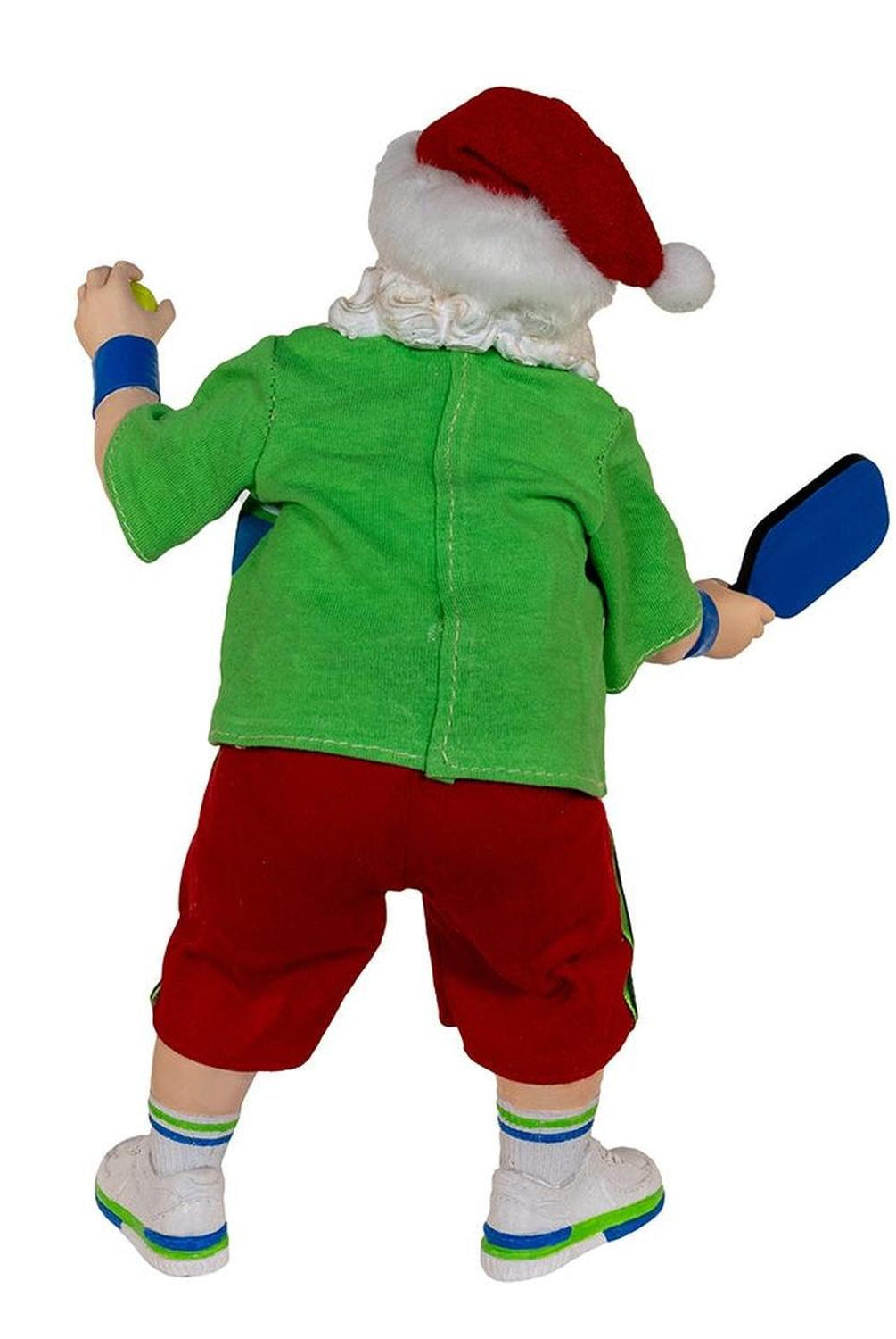Kurt Adler 10-Inch Fabriché Santa Playing Pickleball