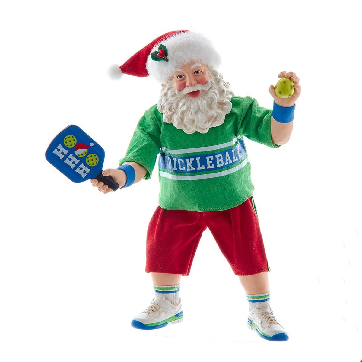 Shop For Kurt Adler 10 - Inch Fabriché Santa Playing Pickleball