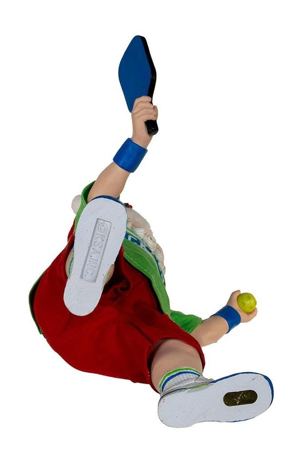 Kurt Adler 10-Inch Fabriché Santa Playing Pickleball