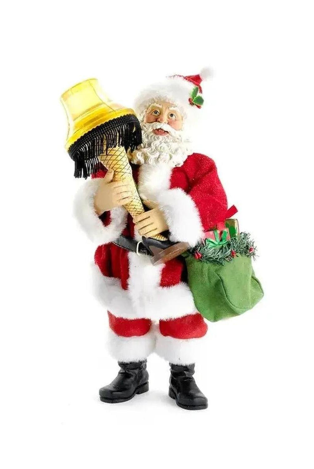 Kurt Adler 10-Inch Leg Lamp Fabriché Santa with Light