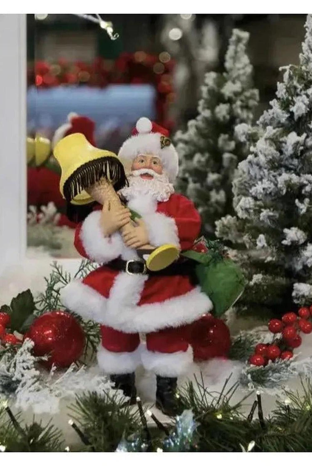 Kurt Adler 10-Inch Leg Lamp Fabriché Santa with Light