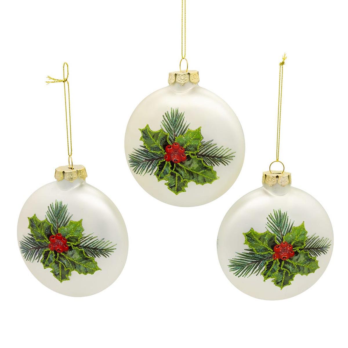 Shop For Kurt Adler 100MM Glass Cardinal Flat Ball Ornaments, (Set of 3)