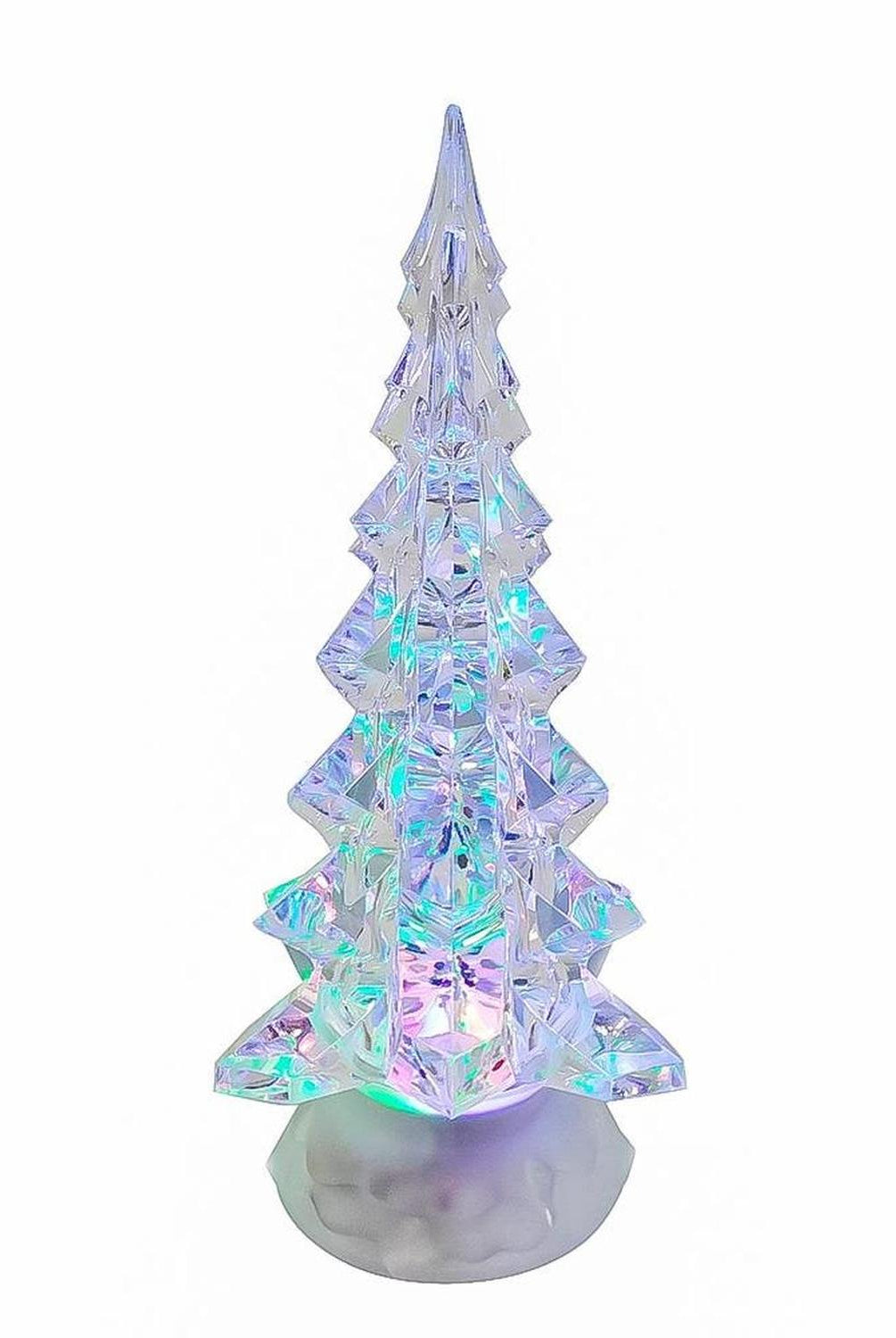 Kurt Adler 10.25-Inch LED Clear Tree Table Piece with Motion