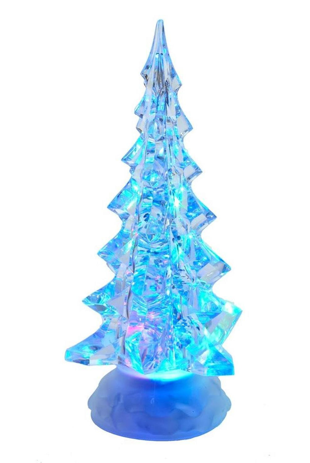 Kurt Adler 10.25-Inch LED Clear Tree Table Piece with Motion