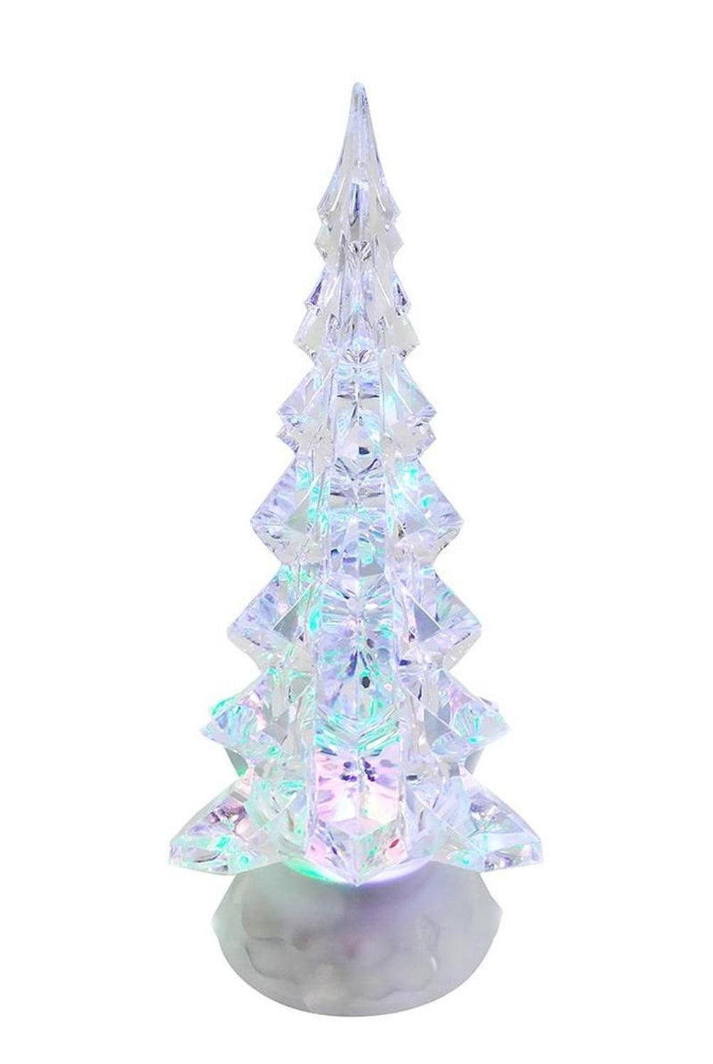 Kurt Adler 10.25-Inch LED Clear Tree Table Piece with Motion