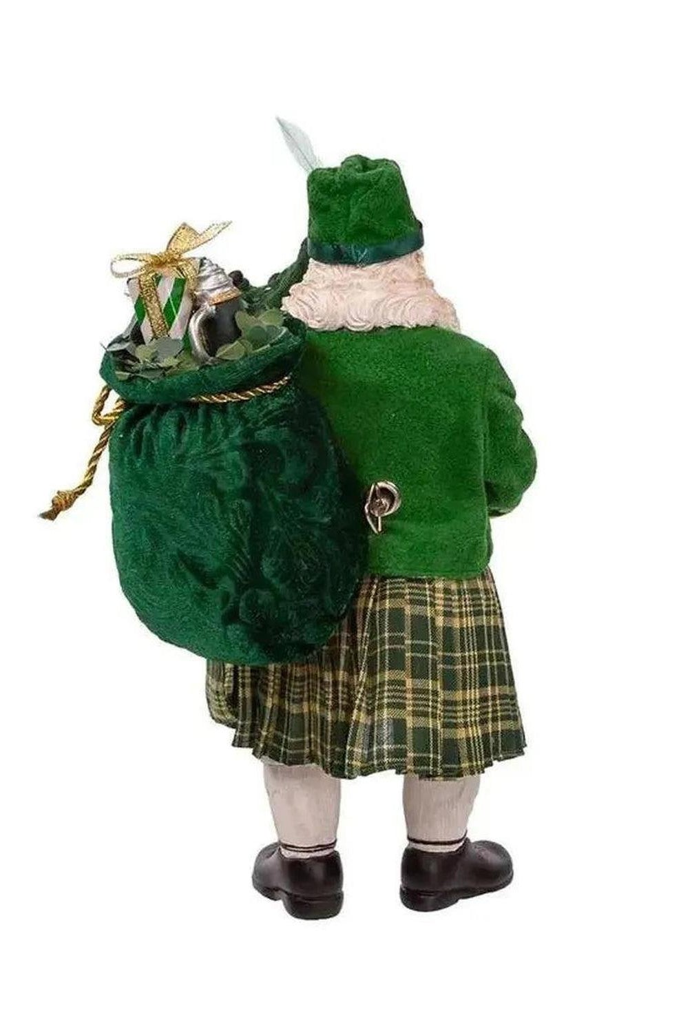 Kurt Adler 10.5" Fabriché™ Musical Irish Bagpiper Santa