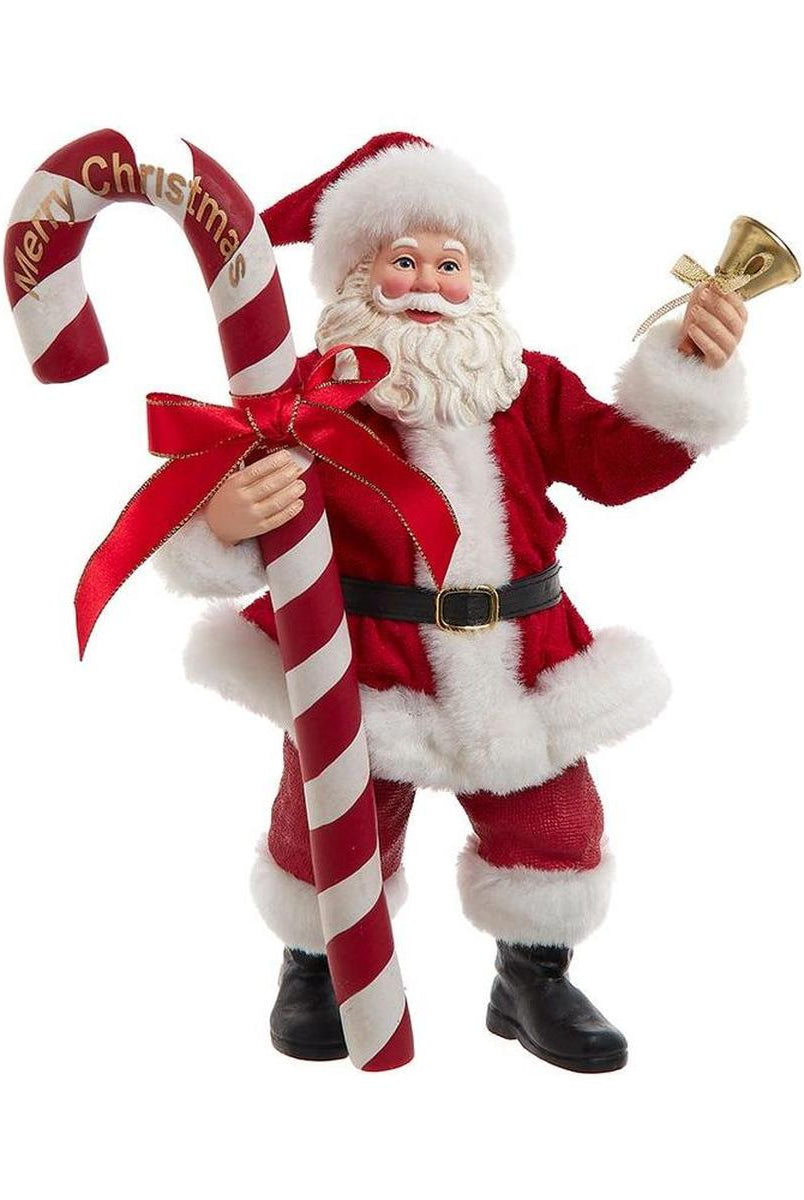 Shop For Kurt Adler 10.5" Fabriché Santa With Candy Cane