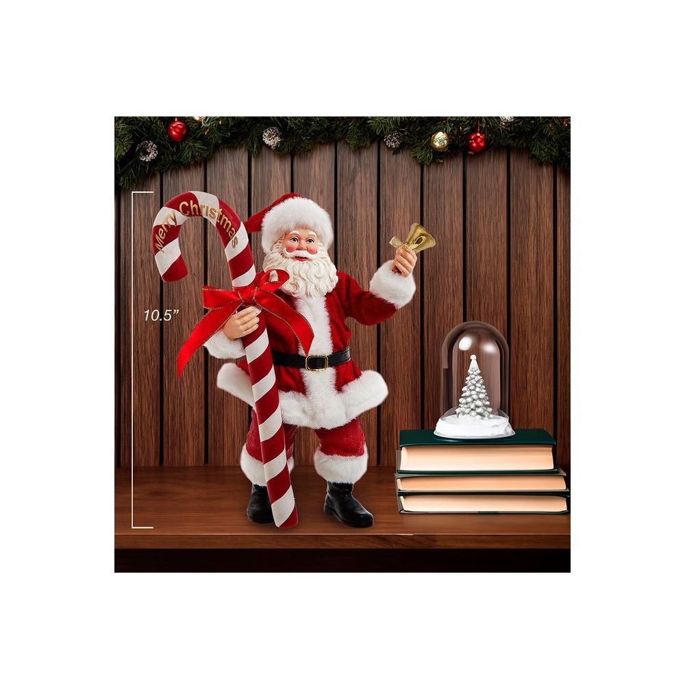 Shop For Kurt Adler 10.5" Fabriché Santa With Candy Cane