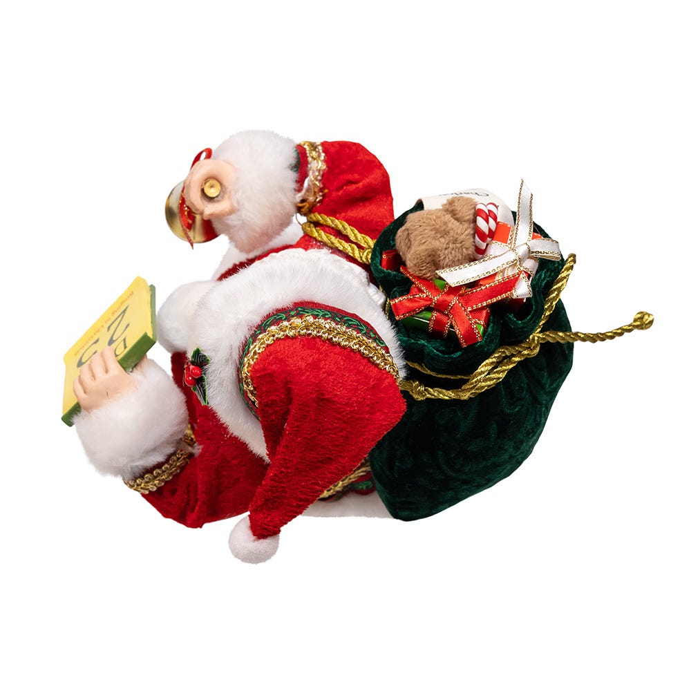 Shop For Kurt Adler 10.5" Fabriché Traditional Santa with Calendar