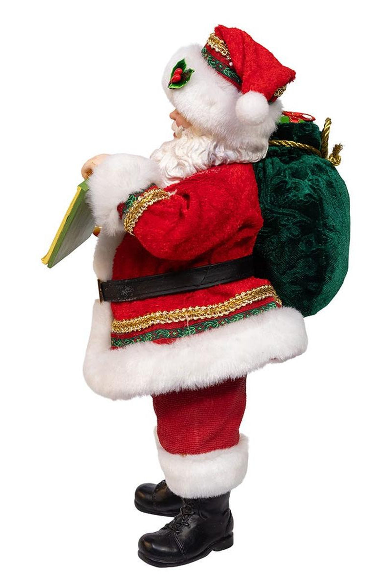 Shop For Kurt Adler 10.5" Fabriché Traditional Santa with Calendar