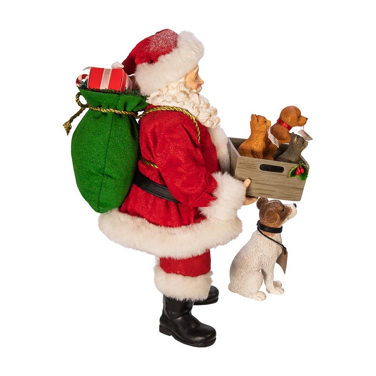 Shop For Kurt Adler 10.5 - Inch Fabriché Adopt - a - Pet Santa with Dog, 2 Piece Set