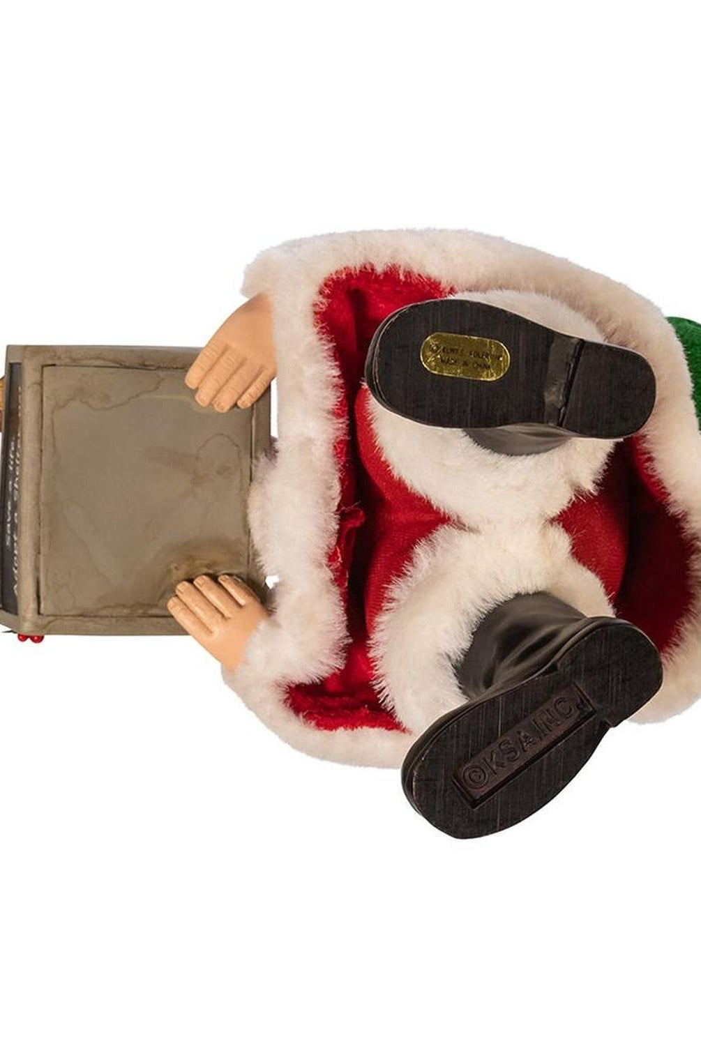 Kurt Adler 10.5-Inch Fabriché Adopt-a-Pet Santa with Dog, 2 Piece Set