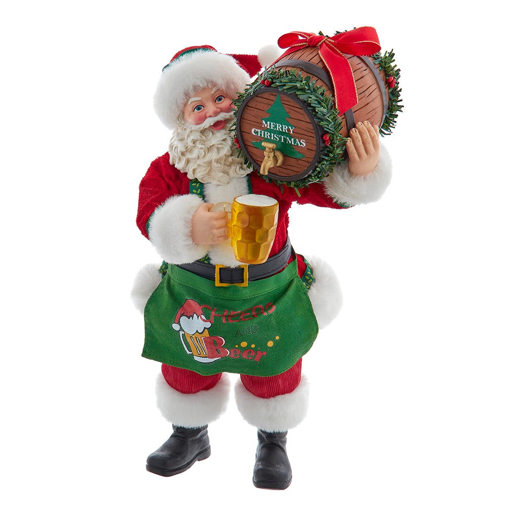 Shop For Kurt Adler 10.5 - Inch Fabriché Beer Santa with Barrel