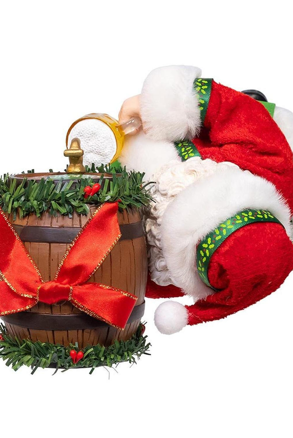 Kurt Adler 10.5-Inch Fabriché Beer Santa with Barrel