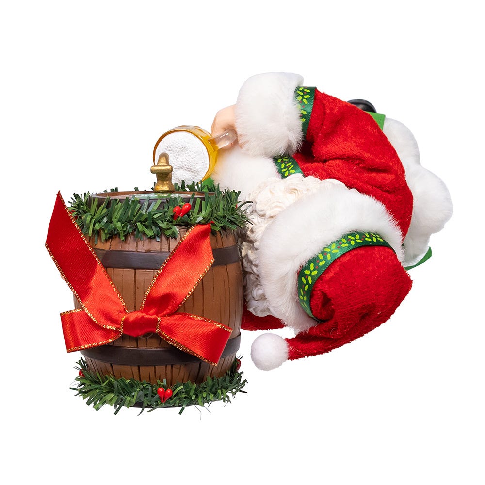 Shop For Kurt Adler 10.5 - Inch Fabriché Beer Santa with Barrel