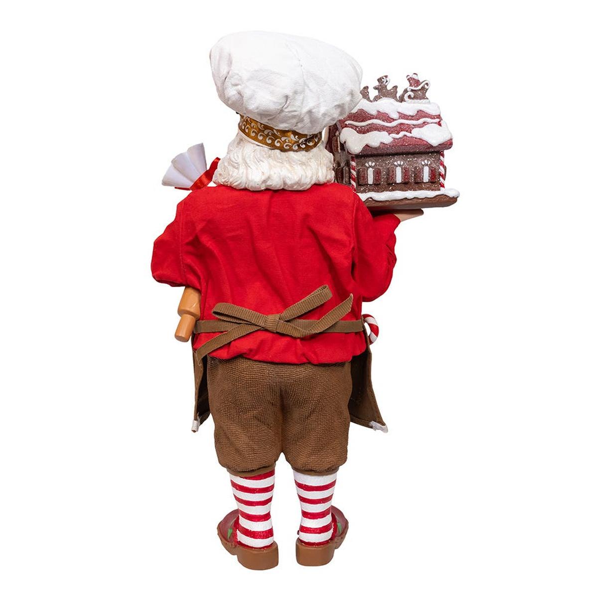 Shop For Kurt Adler 10.5 - Inch Fabriché Chef Santa Decorating Gingerbread House