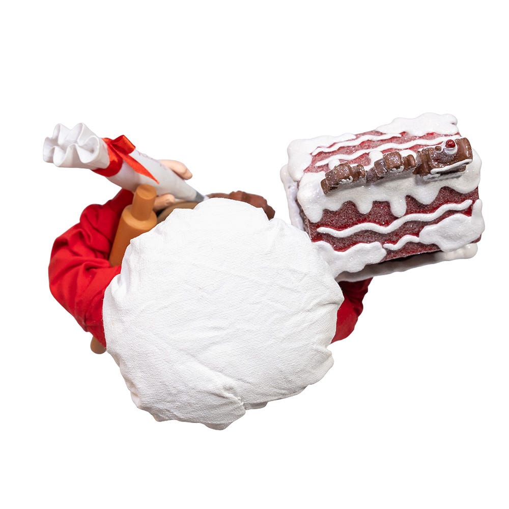 Shop For Kurt Adler 10.5 - Inch Fabriché Chef Santa Decorating Gingerbread House