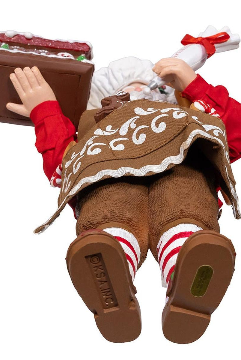 Shop For Kurt Adler 10.5 - Inch Fabriché Chef Santa Decorating Gingerbread House